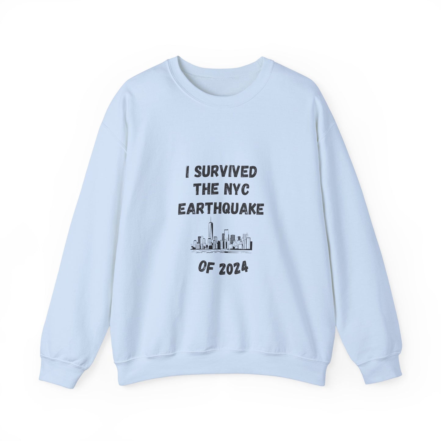 " I Survived The NYC Earthquake" Heavy Blend™ Crewneck Sweatshirt (Unisex)