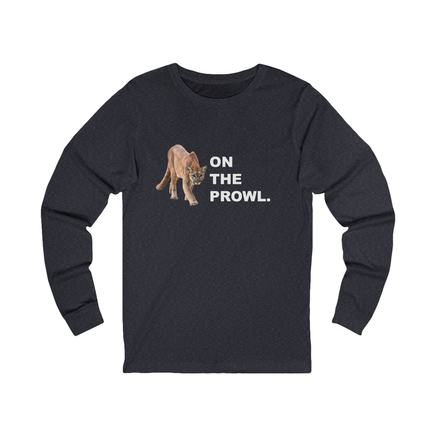 "On The Prowl" " 100% Cotton Women's Long Sleeve Crew Neck T-Shirt