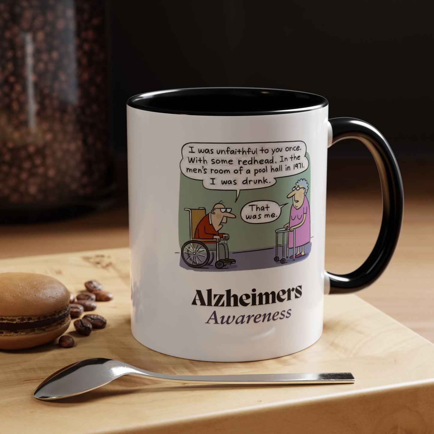 "Alzheimers Awareness" Accent Coffee Mug, 11 Oz and 15 Oz