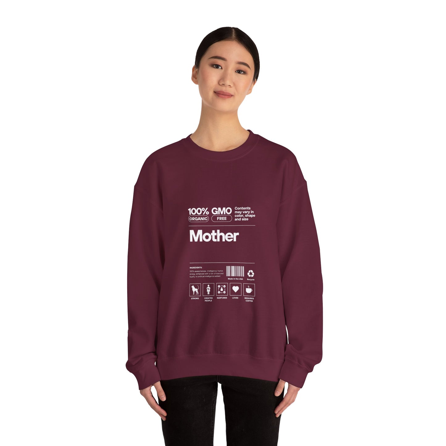 Mother" List Of Ingredients" Women's Heavy Blend™ Crewneck Sweatshirt