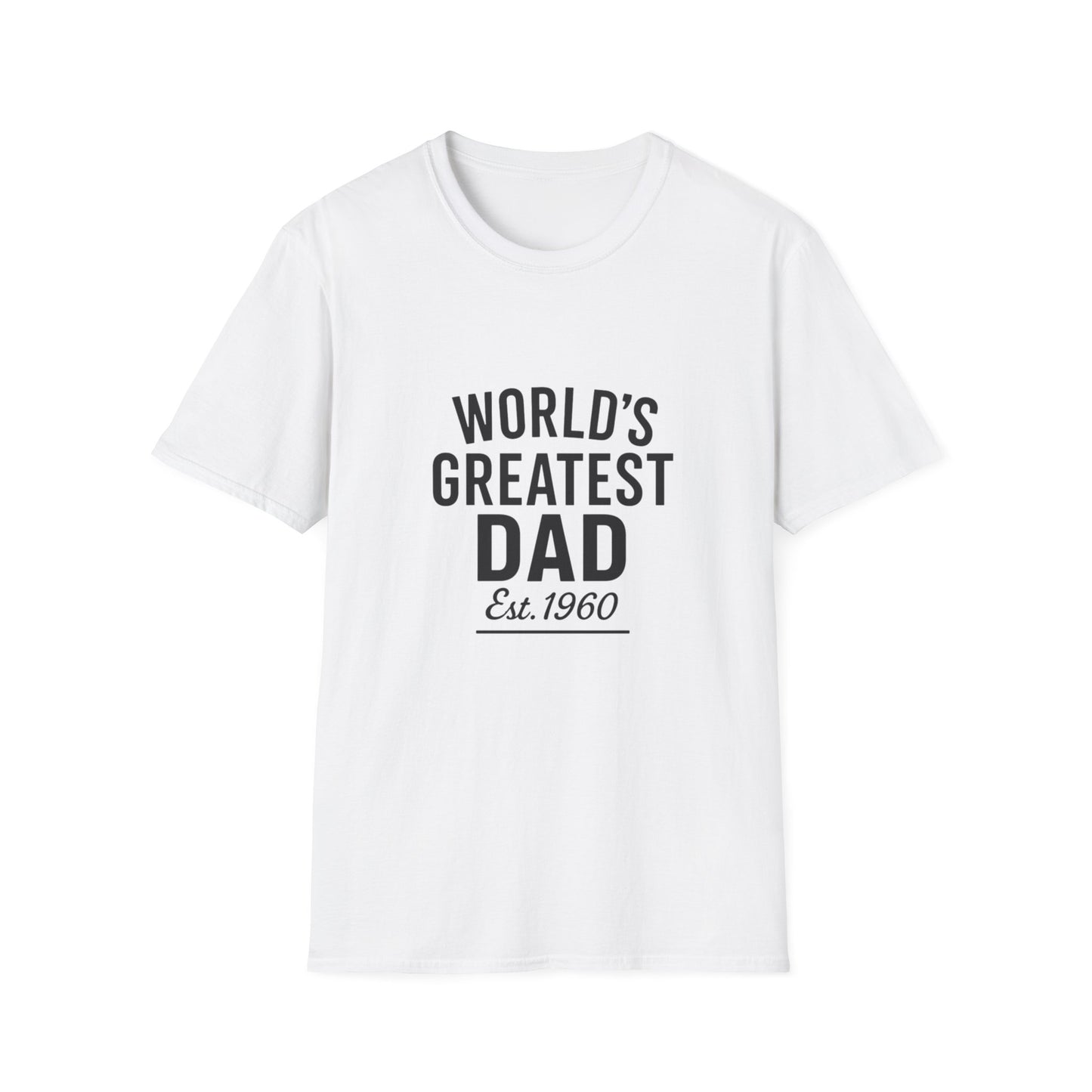 Vintage World's Greatest Dad Est 1960 Softstyle T-Shirt