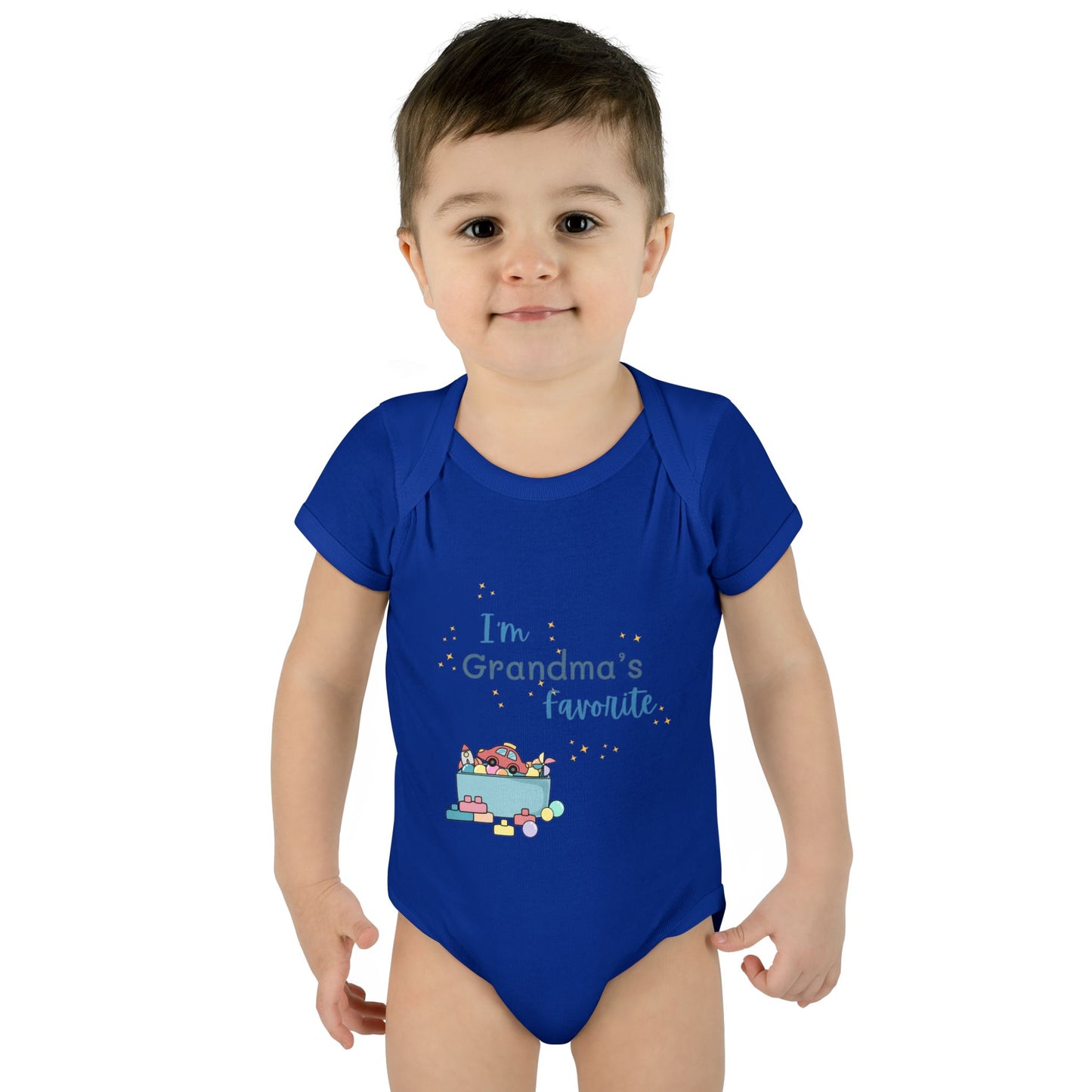 "I'm Grandma's Favorite" 100% Cotton Rib Infant Onesie (Unisex)