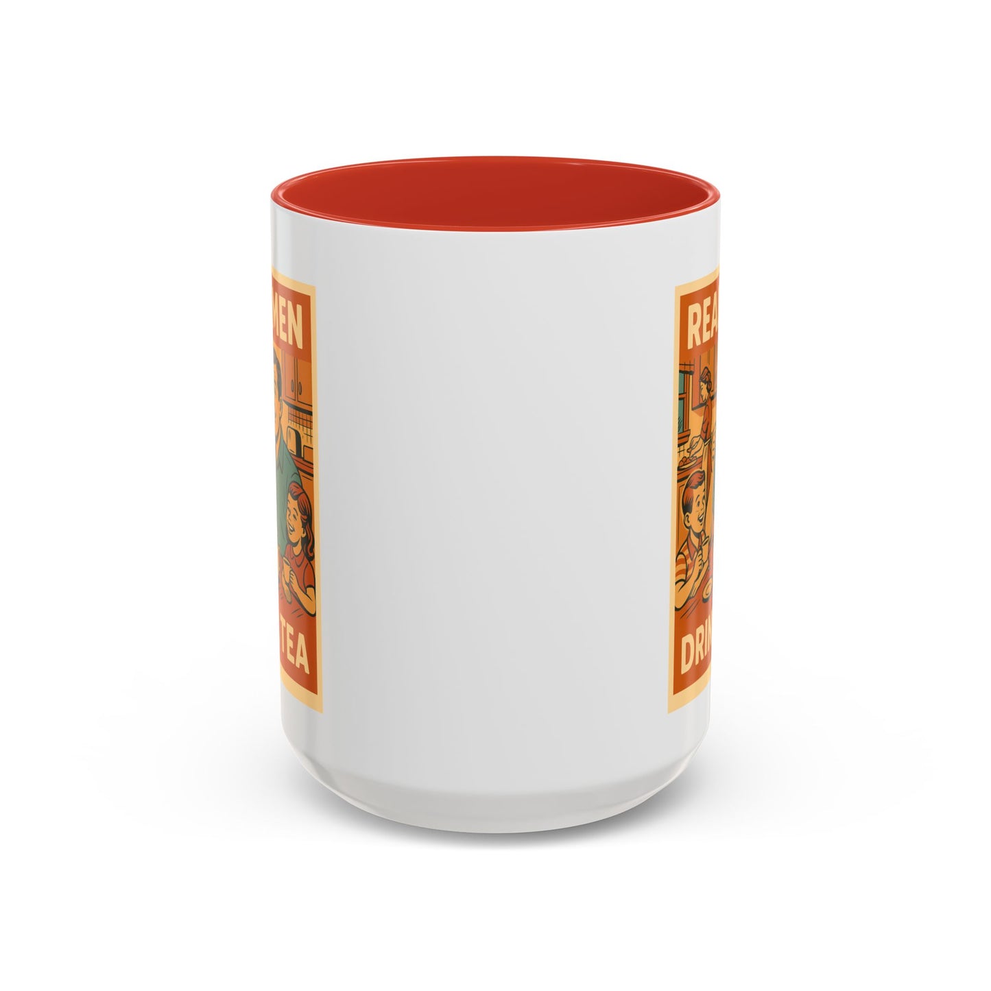 "Real Men Drink Tea" Cartoon Accent Coffee Mug, 11oz and 15 Oz