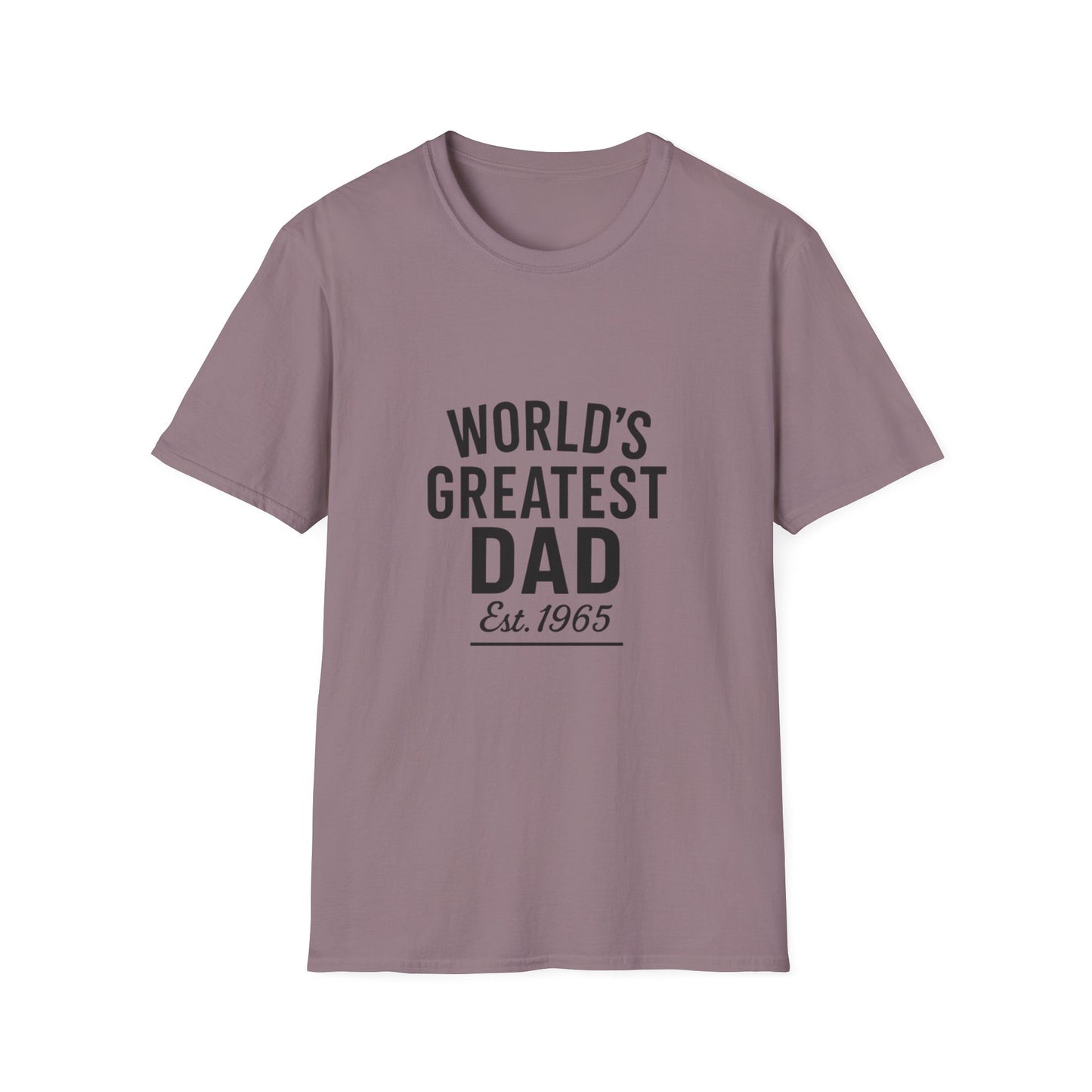 Vintage World's Greatest Dad Est 1965 Softstyle T-Shirt