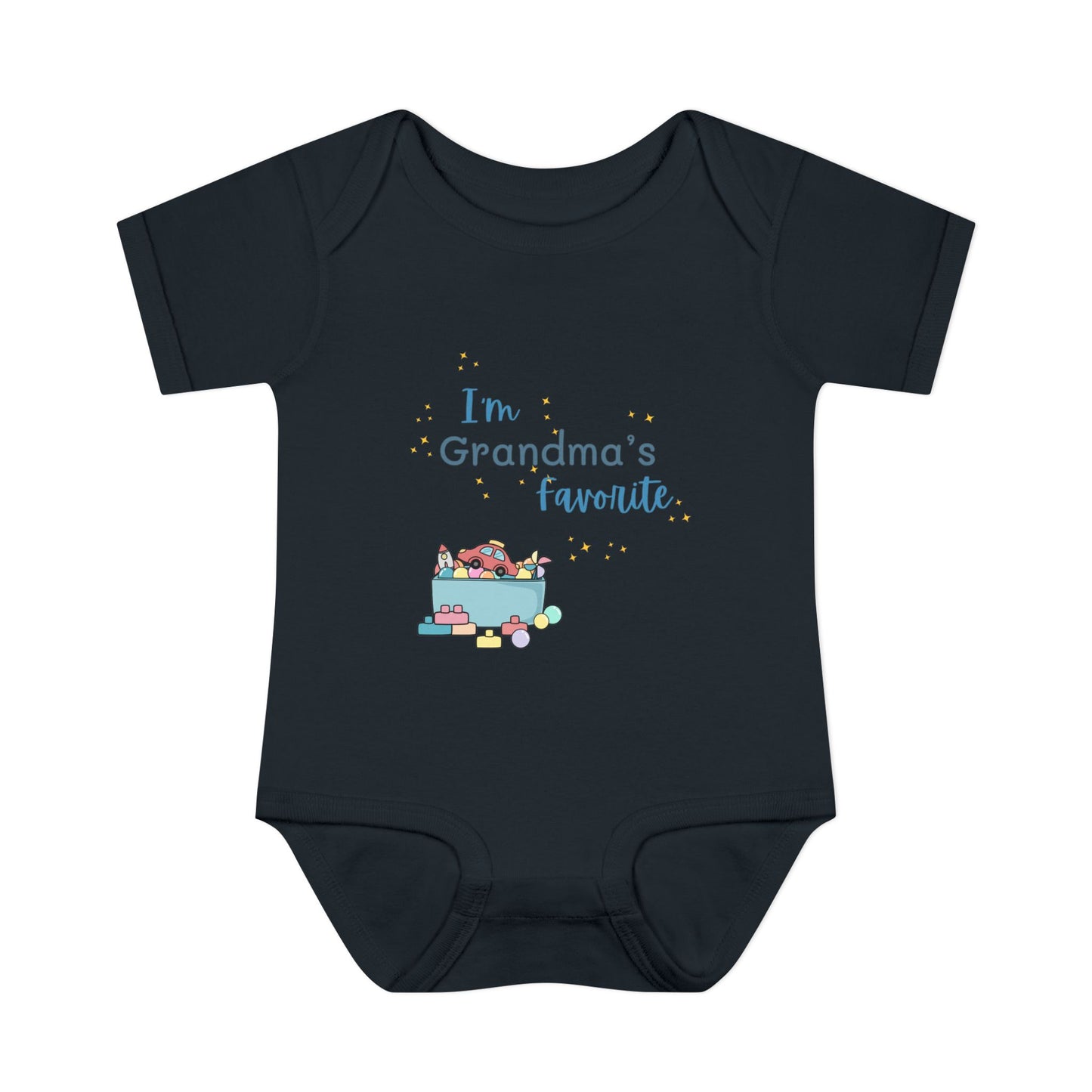 "I'm Grandma's Favorite" 100% Cotton Rib Infant Onesie (Unisex)