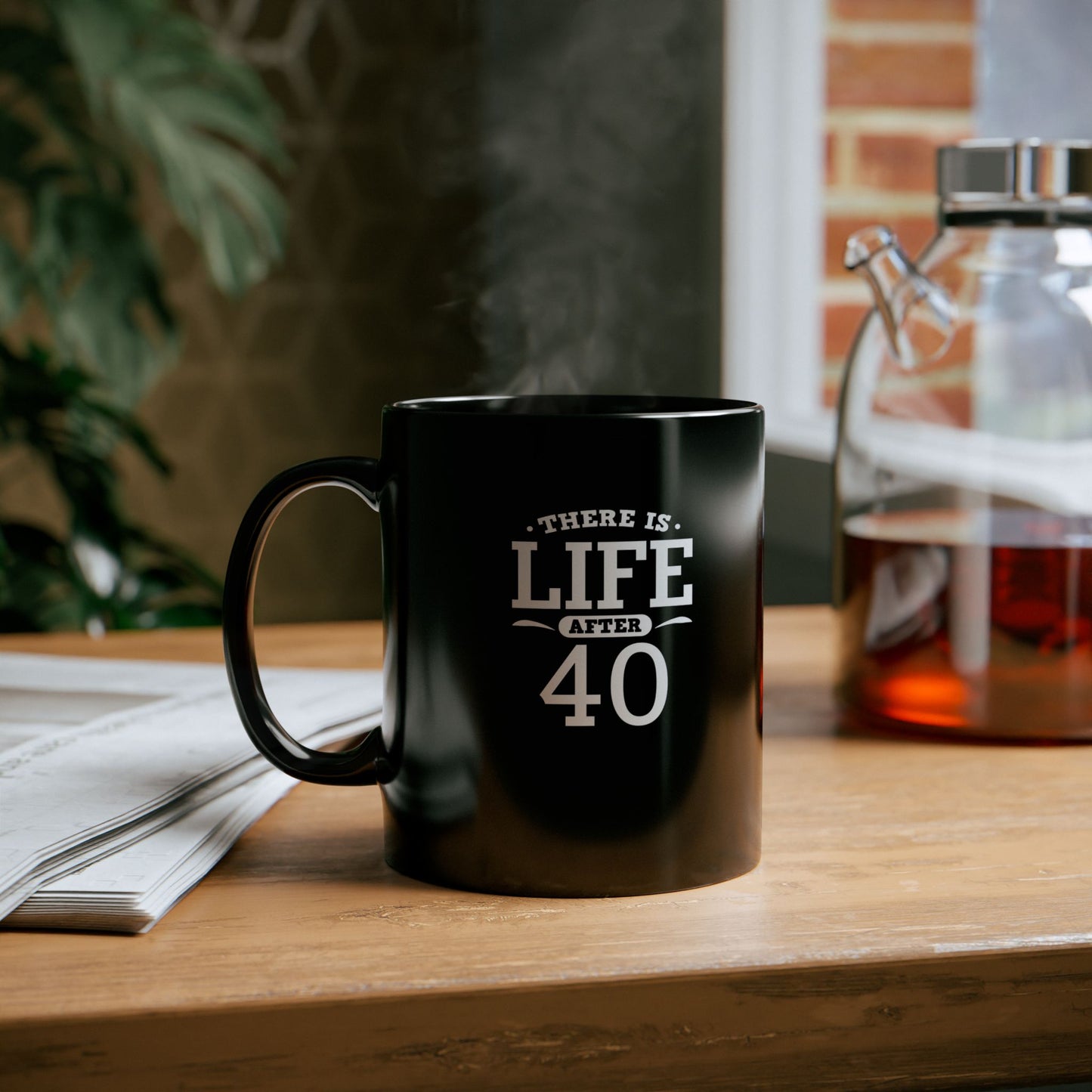Life After 40 Black Mug - Perfect Gift for Milestone Birthdays 11 Oz and 15 Oz