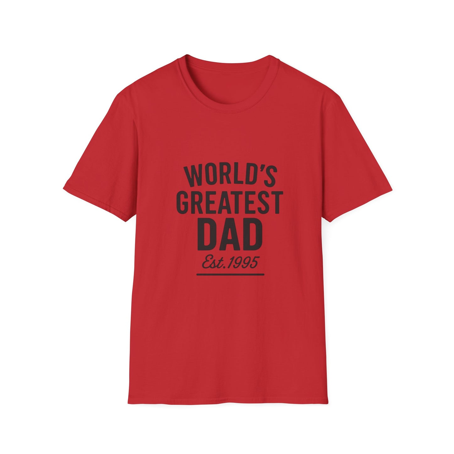 Vintage World's Greatest Dad Est 1995 Softstyle T-Shirt