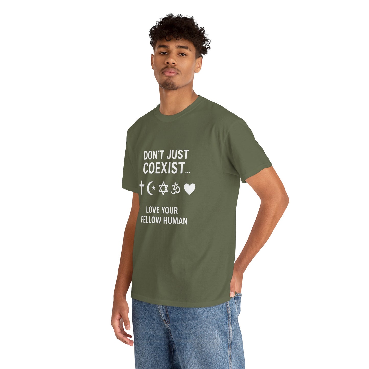 Love Your Fellow Human 100% Cotton Unisex Tee - Pro Love Message T-Shirt