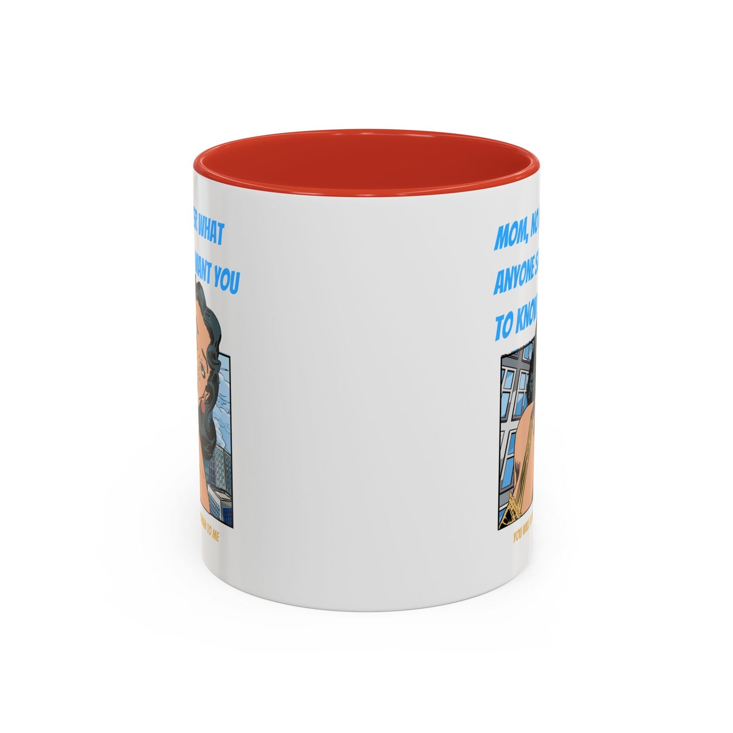 "Mom" Cartoon Accent Coffee Mug, 11 Oz and 15 Oz