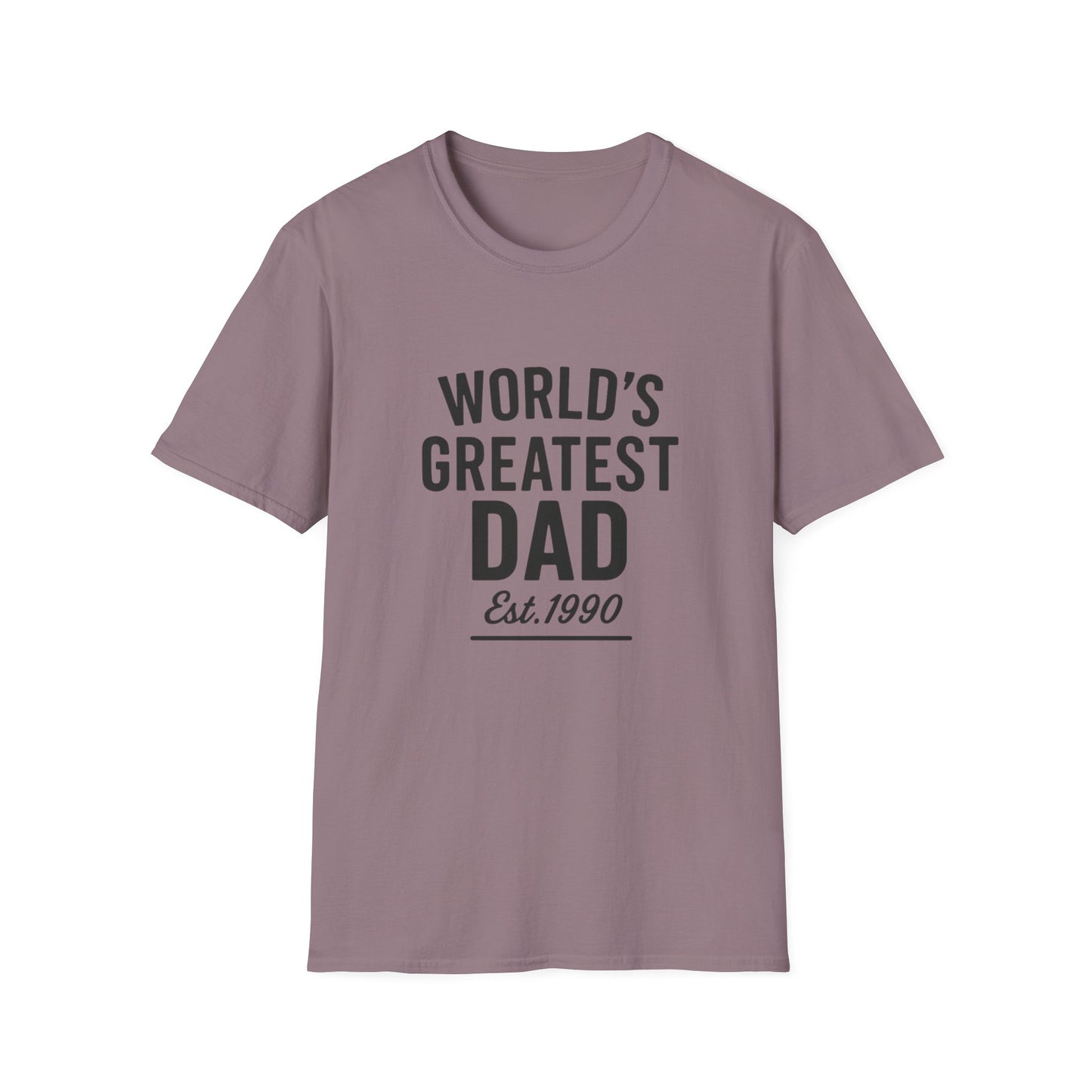 Vintage World's Greatest Dad Est 1990 Softstyle T-Shirt
