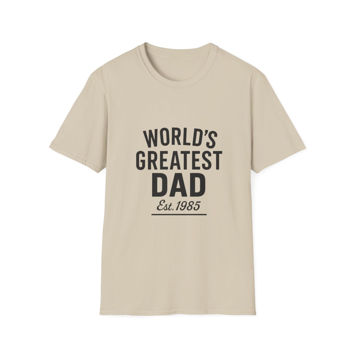 Vintage World's Greatest Dad Est 1955 Softstyle T-Shirt