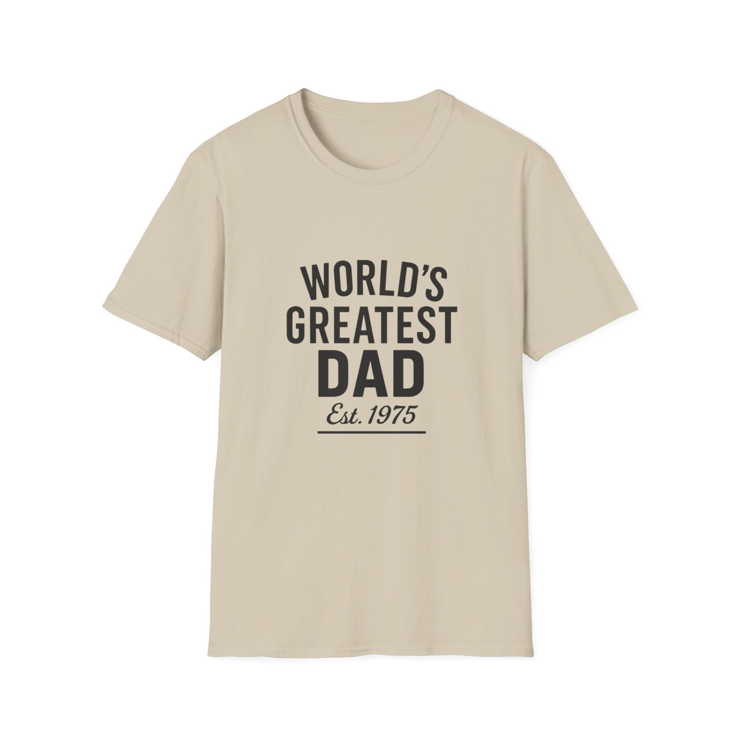 Vintage World's Greatest Dad Est 1975 Softstyle T-Shirt