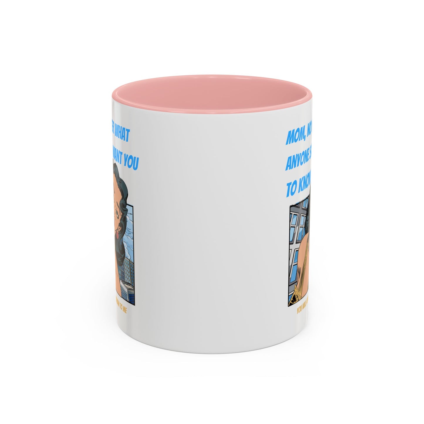 "Mom" Cartoon Accent Coffee Mug, 11 Oz and 15 Oz
