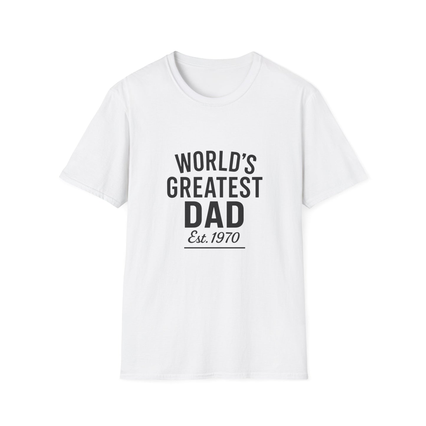 Vintage World's Greatest Dad Est 1970 Softstyle T-Shirt