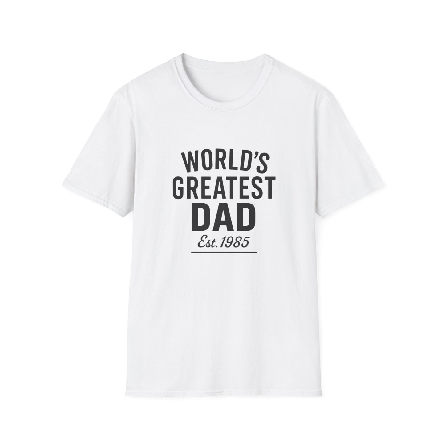 Vintage World's Greatest Dad Est 1985 Softstyle T-Shirt