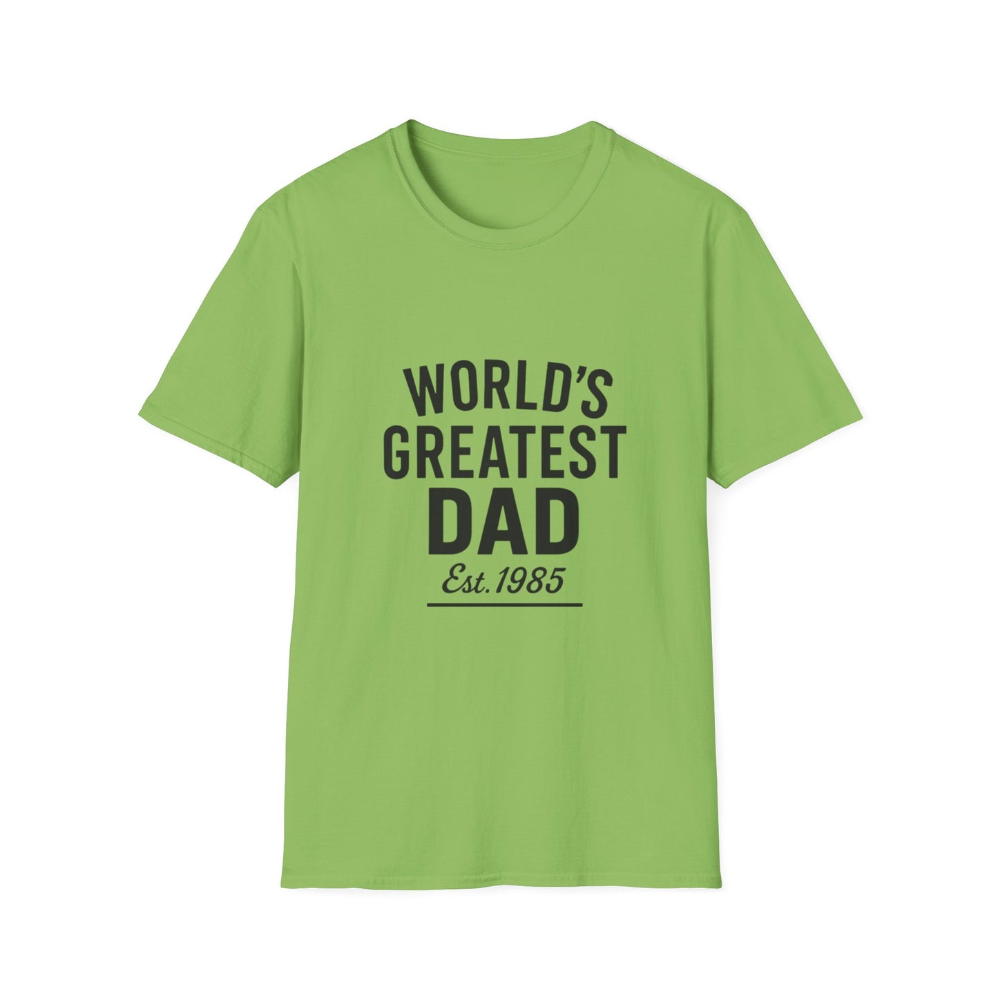 Vintage World's Greatest Dad Est 1955 Softstyle T-Shirt