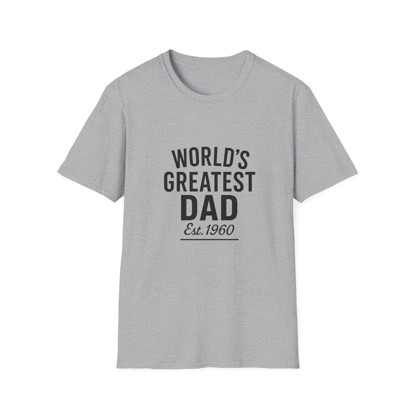 Vintage World's Greatest Dad Est 1960 Softstyle T-Shirt