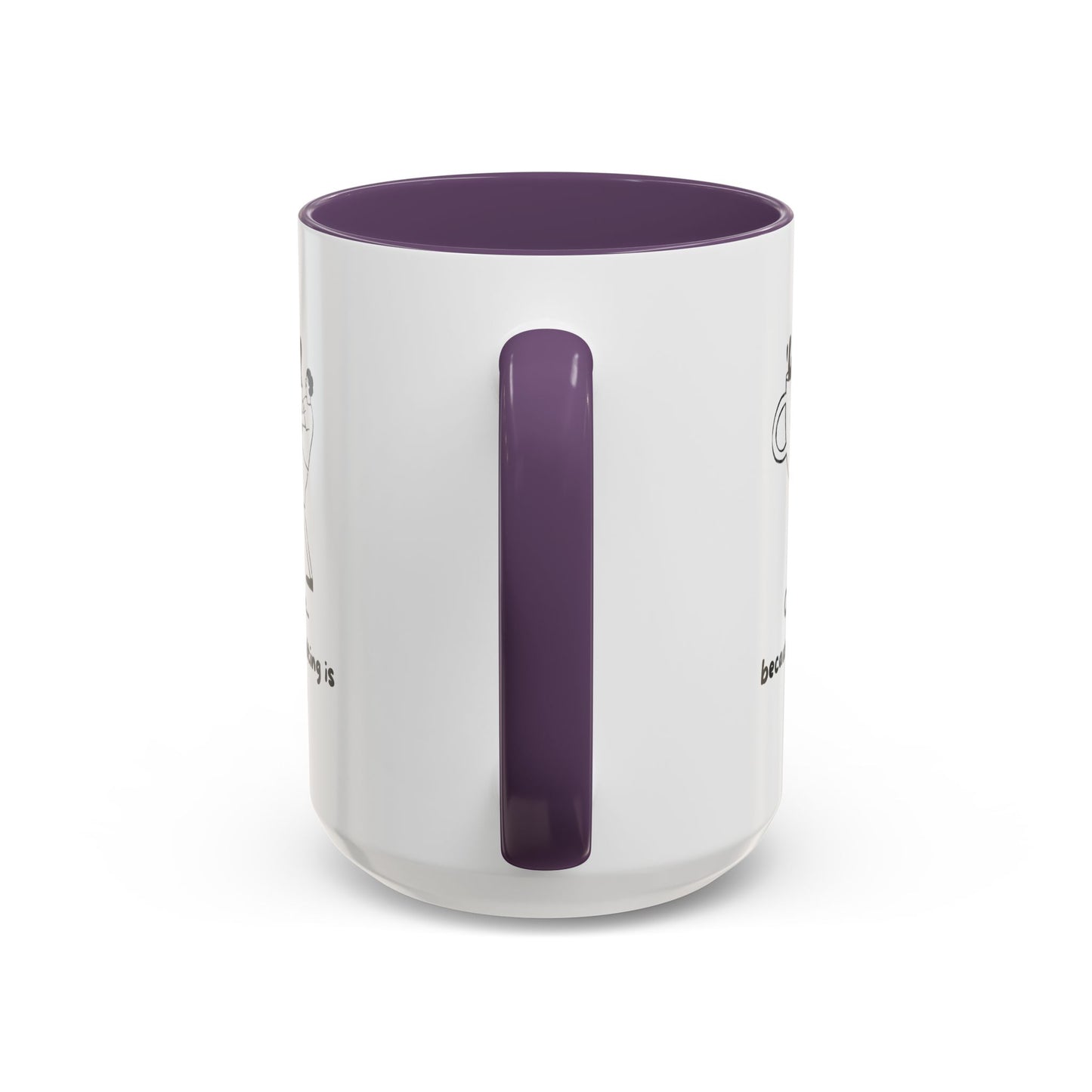 "Coffee, Because Adulting Is Hard" Accent Coffee Mug, 11 oz and 15 oz