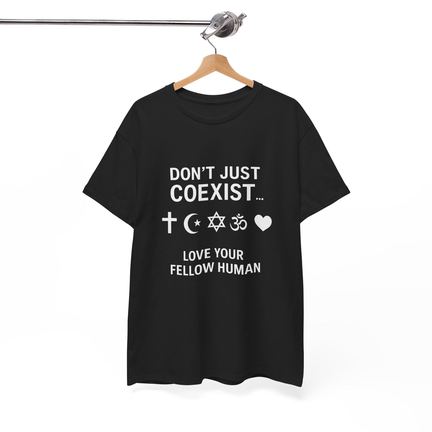 Love Your Fellow Human 100% Cotton Unisex Tee - Pro Love Message T-Shirt