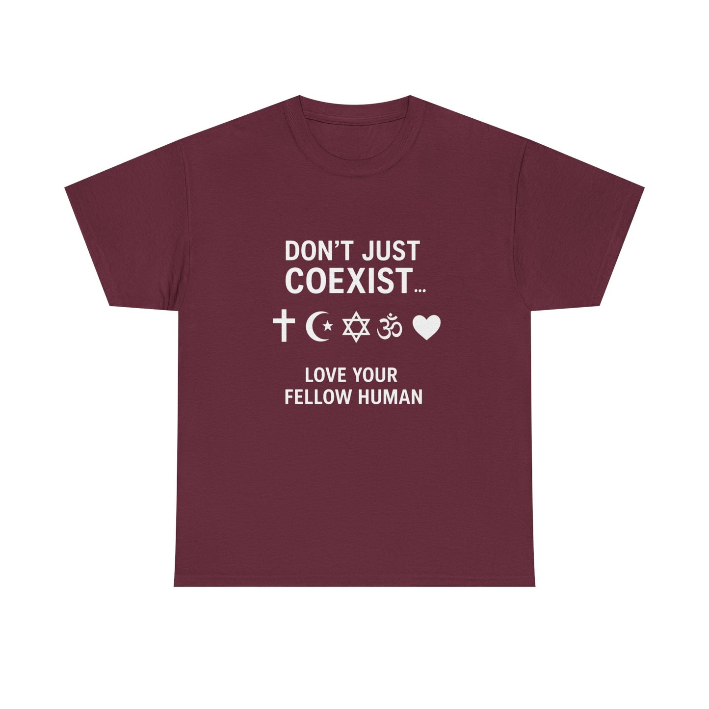 Love Your Fellow Human 100% Cotton Unisex Tee - Pro Love Message T-Shirt