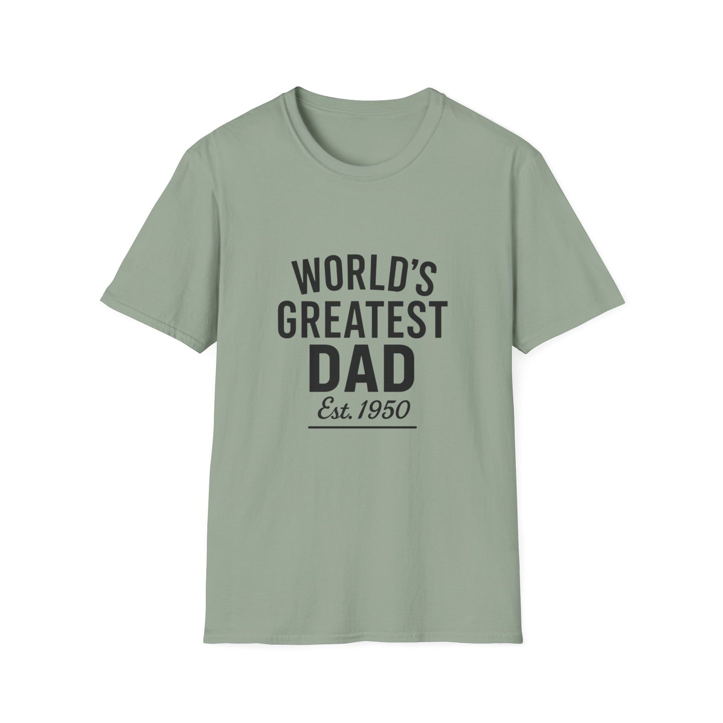 Vintage World's Greatest Dad Est 1950 Softstyle T-Shirt