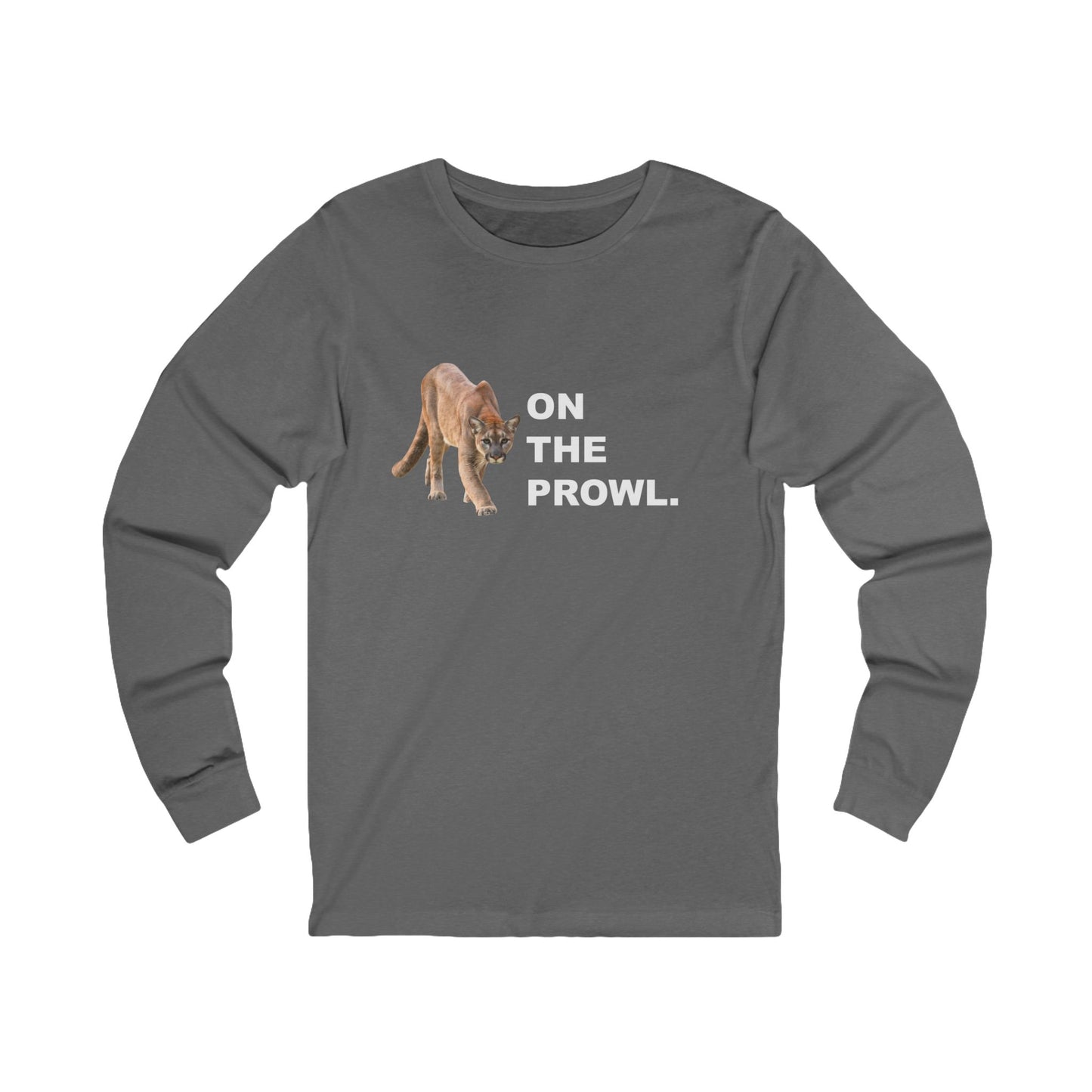 "On The Prowl" " 100% Cotton Women's Long Sleeve Crew Neck T-Shirt
