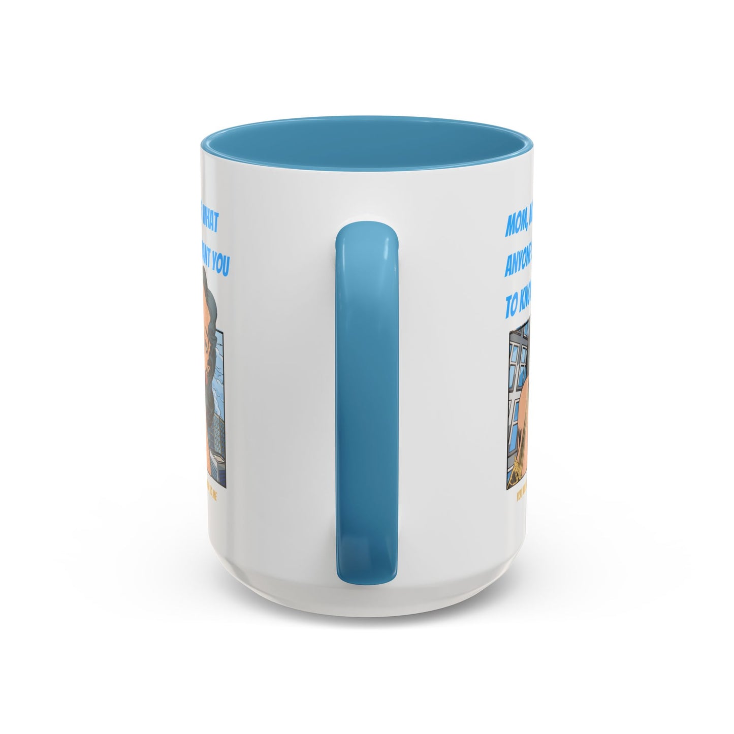 "Mom" Cartoon Accent Coffee Mug, 11 Oz and 15 Oz
