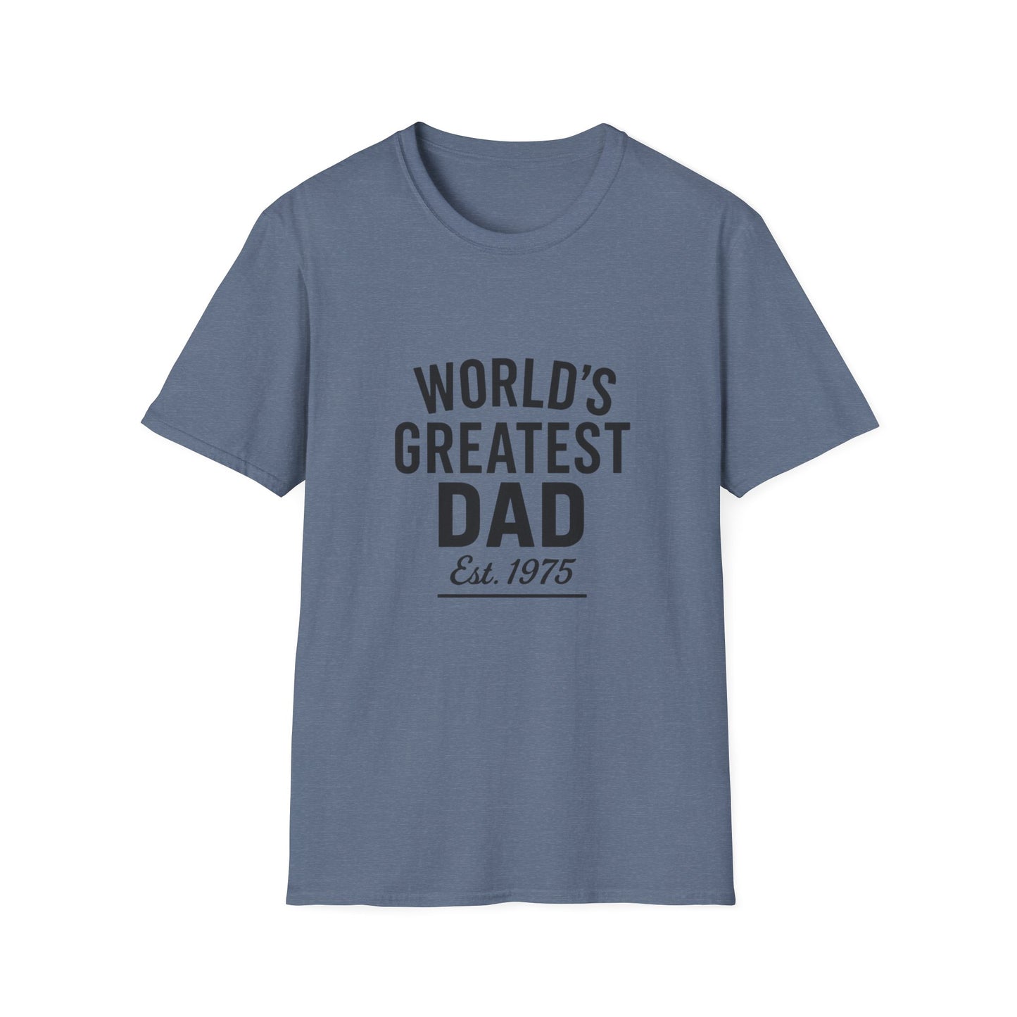 Vintage World's Greatest Dad Est 1975 Softstyle T-Shirt
