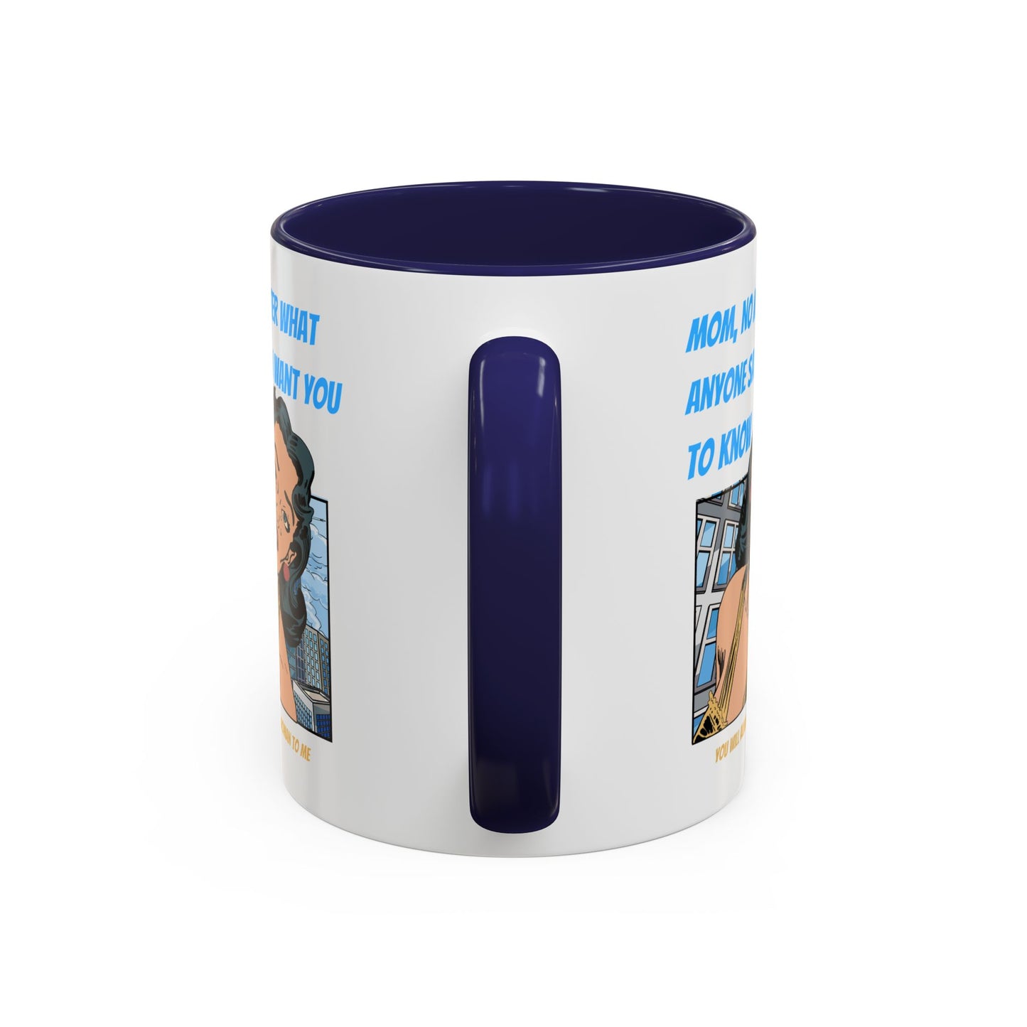 "Mom" Cartoon Accent Coffee Mug, 11 Oz and 15 Oz