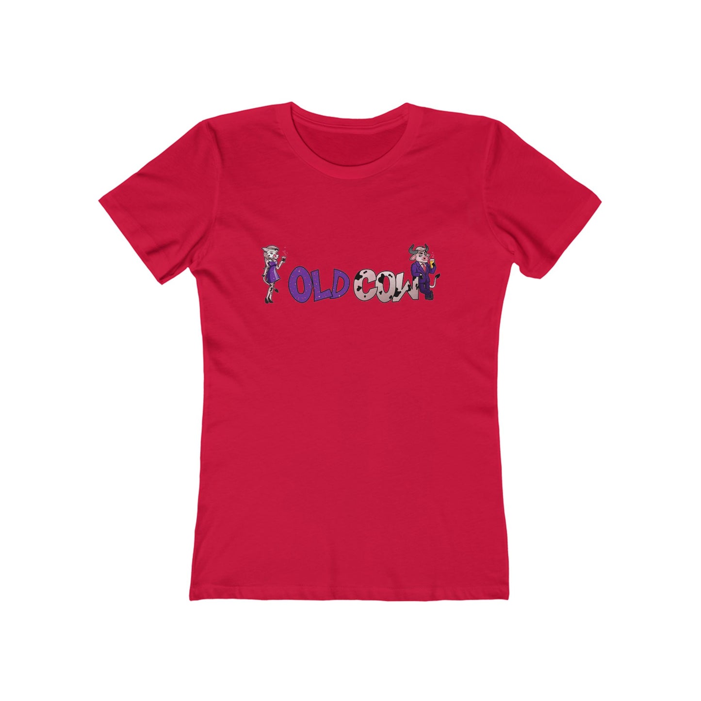 "Old Cow" 100% Cotton Women's Boyfriend T-Shirt