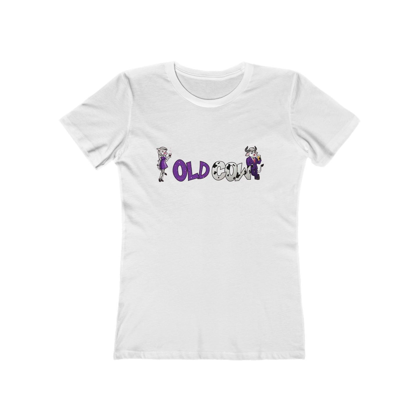 "Old Cow" 100% Cotton Women's Boyfriend T-Shirt