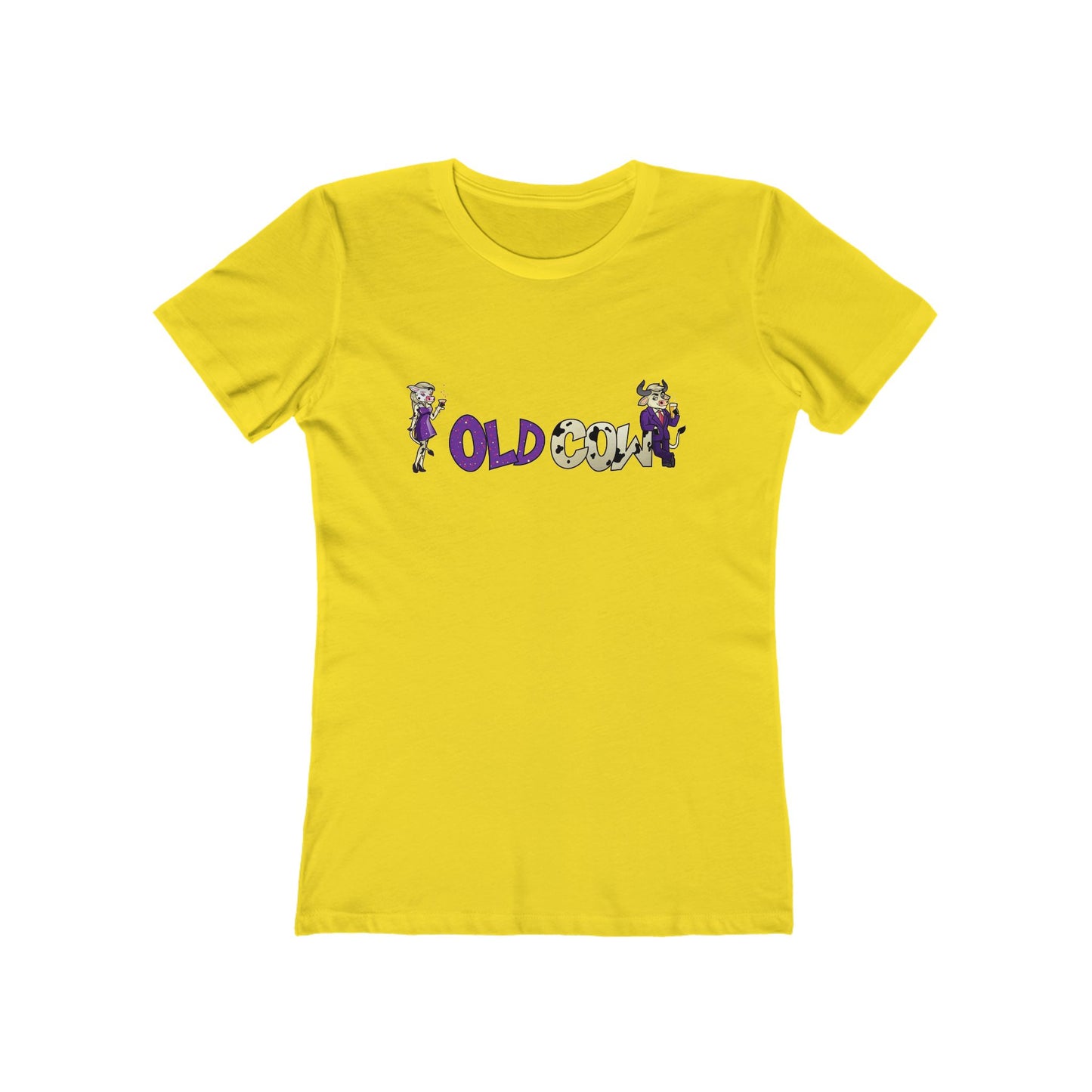"Old Cow" 100% Cotton Women's Boyfriend T-Shirt