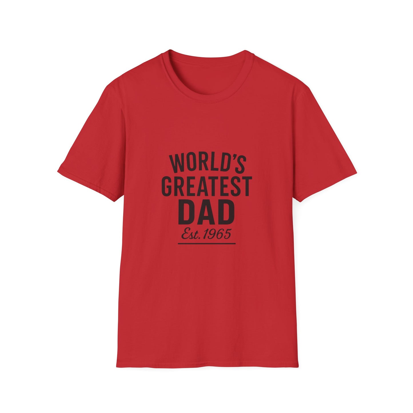 Vintage World's Greatest Dad Est 1965 Softstyle T-Shirt