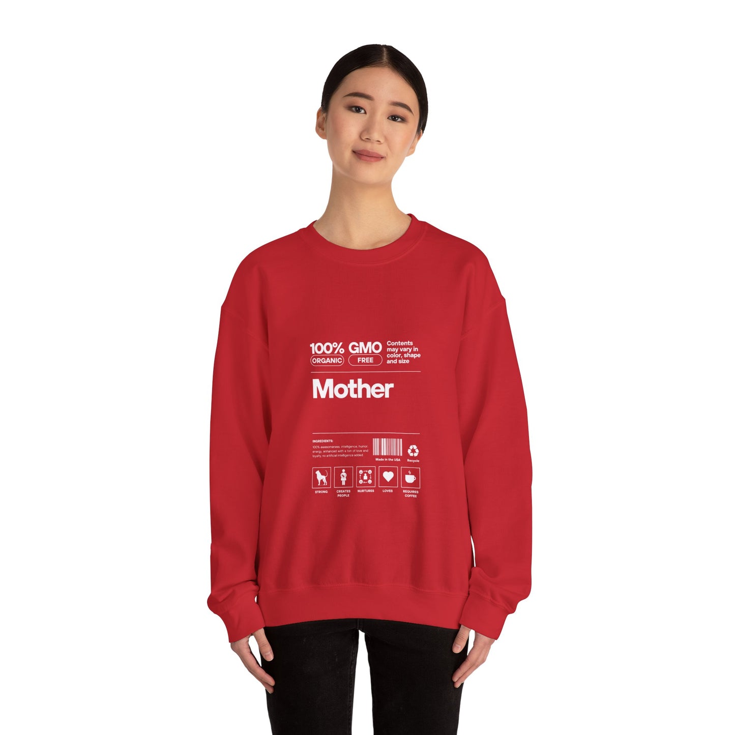 Mother" List Of Ingredients" Women's Heavy Blend™ Crewneck Sweatshirt