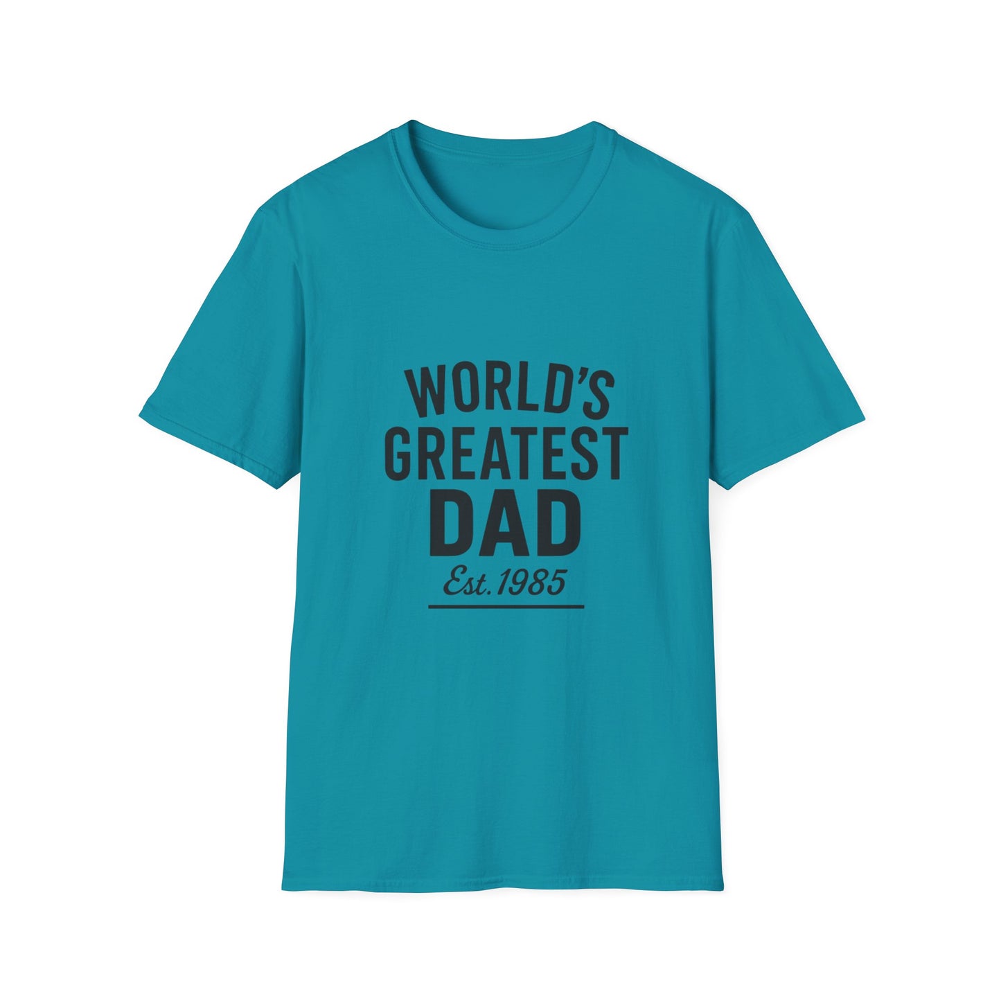 Vintage World's Greatest Dad Est 1955 Softstyle T-Shirt