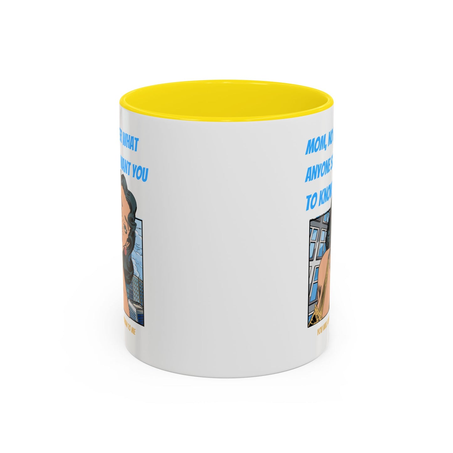"Mom" Cartoon Accent Coffee Mug, 11 Oz and 15 Oz