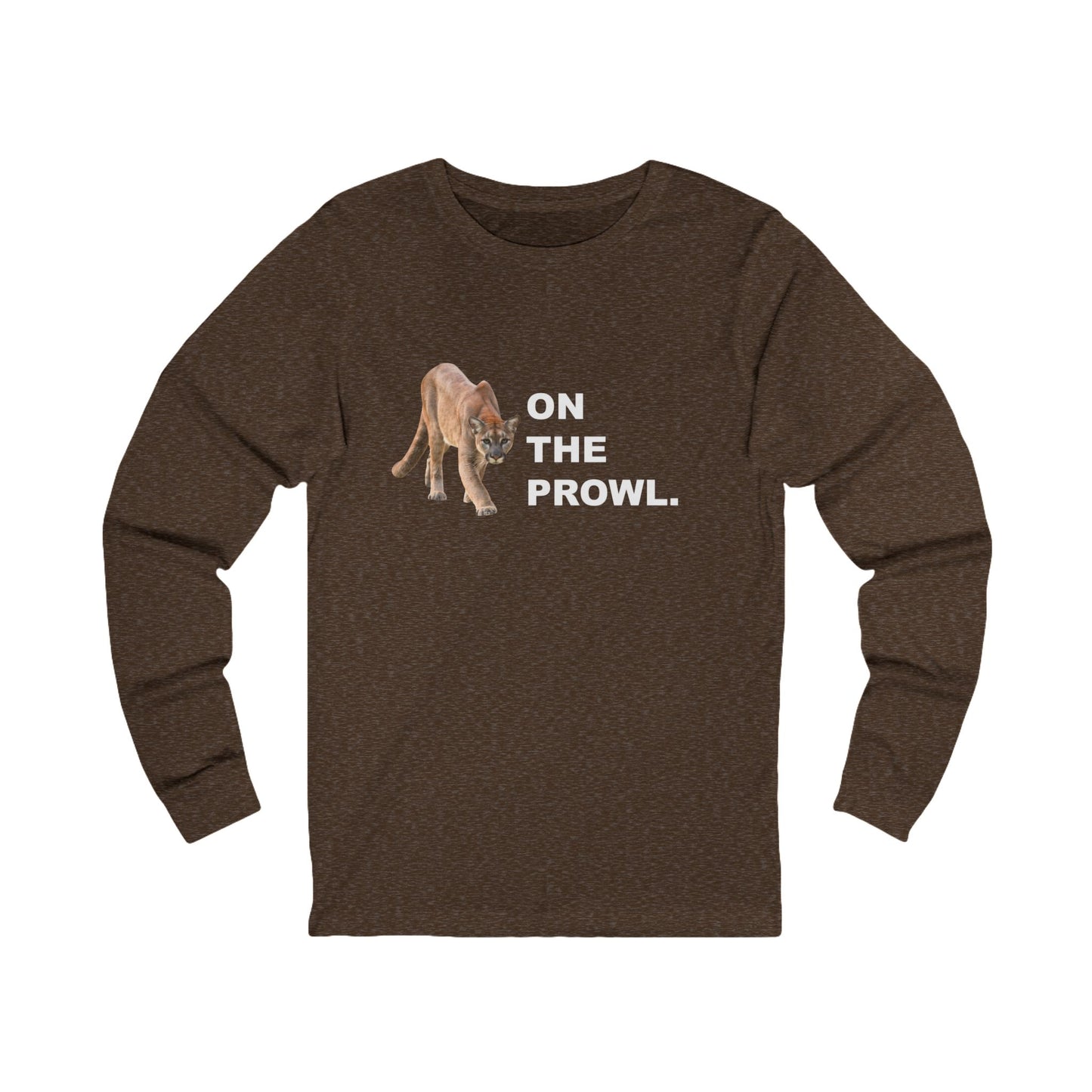 "On The Prowl" " 100% Cotton Women's Long Sleeve Crew Neck T-Shirt