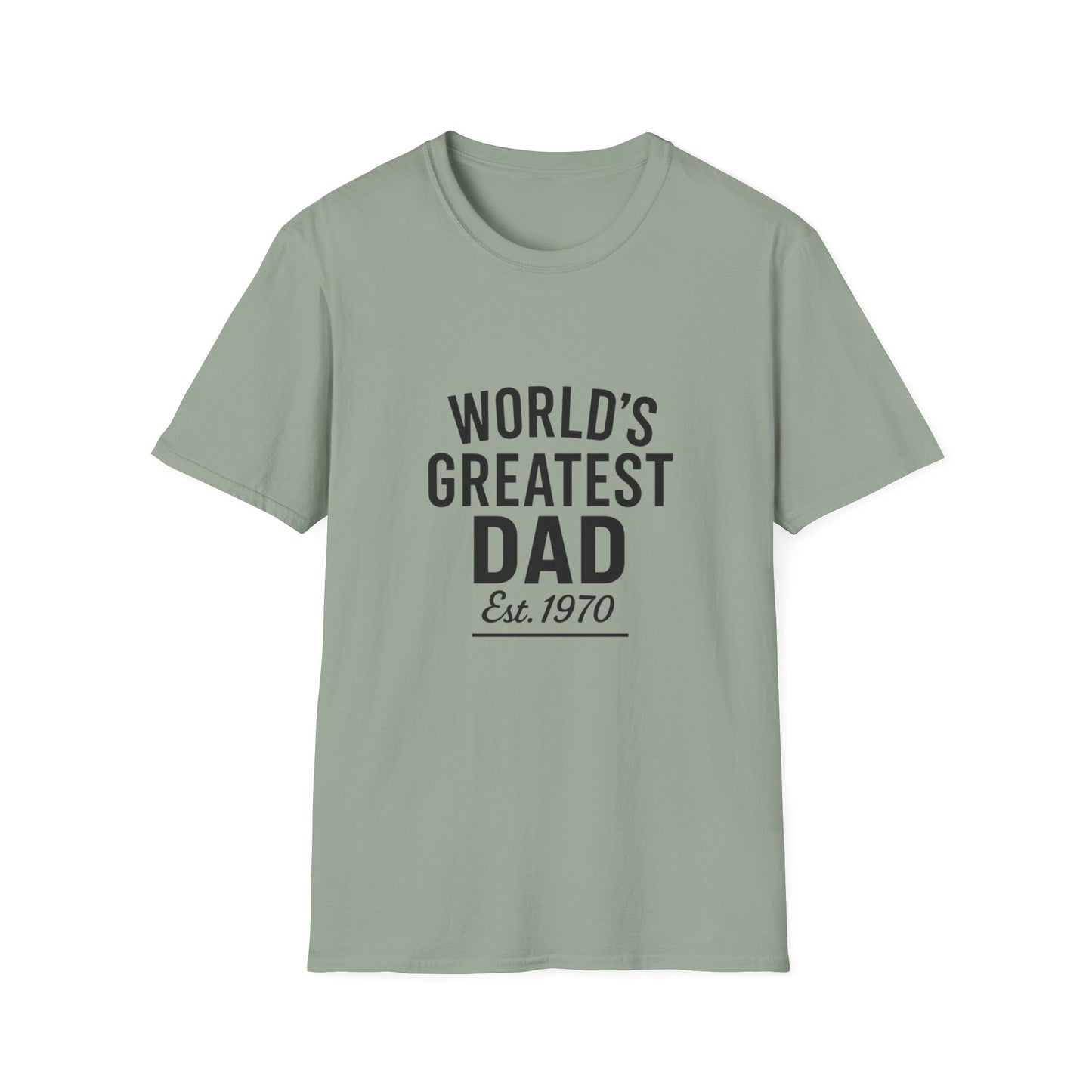 Vintage World's Greatest Dad Est 1970 Softstyle T-Shirt