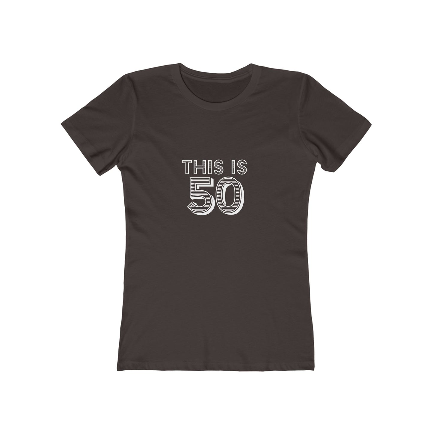 "This is 50" 100% Cotton Women's Fitted T-Shirt