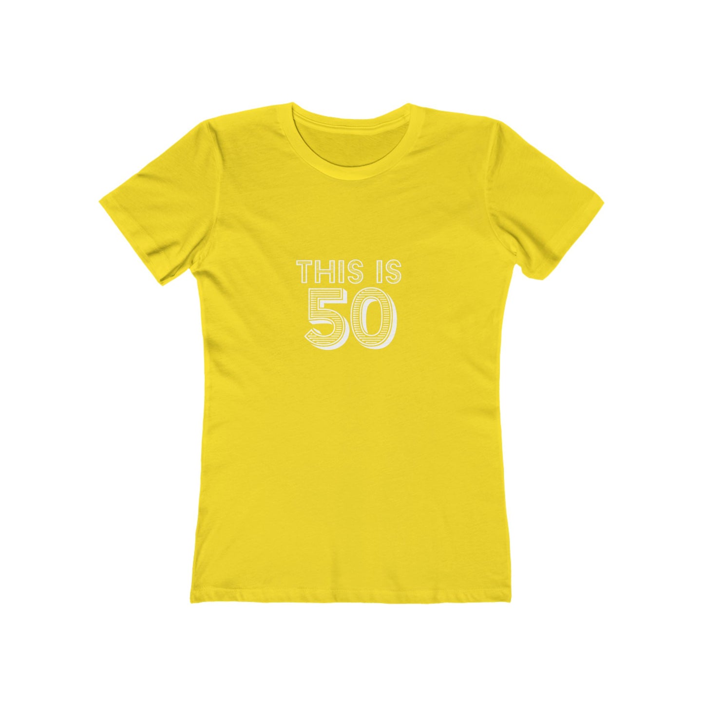 "This is 50" 100% Cotton Women's Fitted T-Shirt