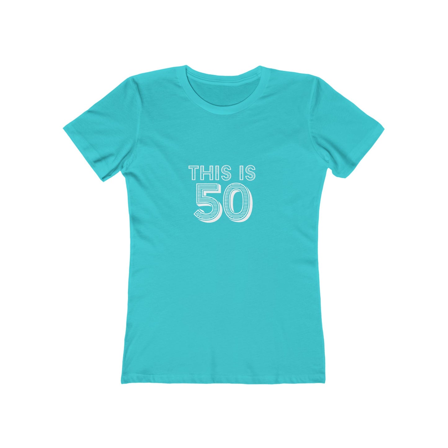 "This is 50" 100% Cotton Women's Fitted T-Shirt