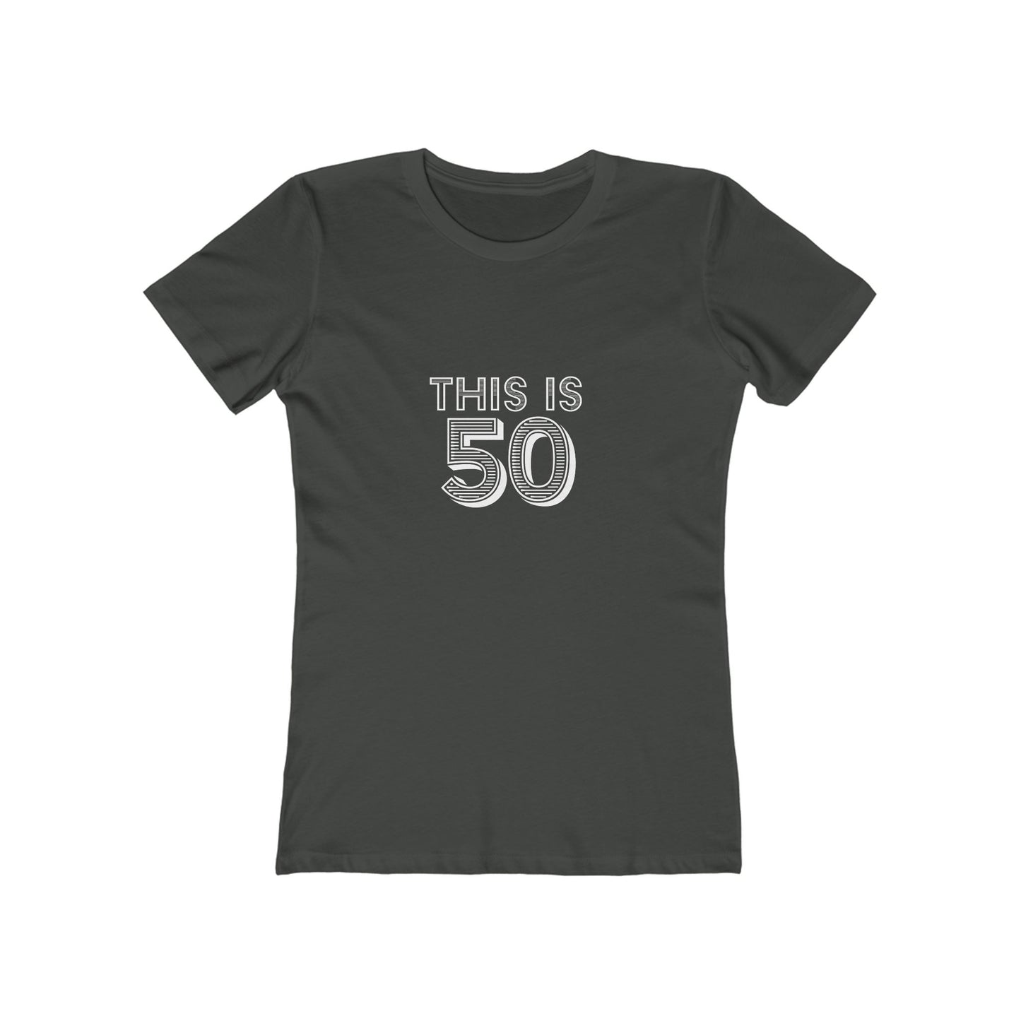 "This is 50" 100% Cotton Women's Fitted T-Shirt