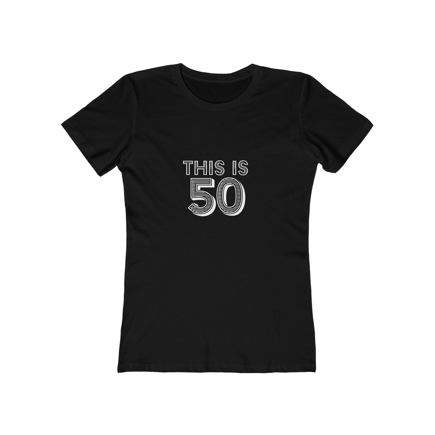 "This is 50" 100% Cotton Women's Fitted T-Shirt