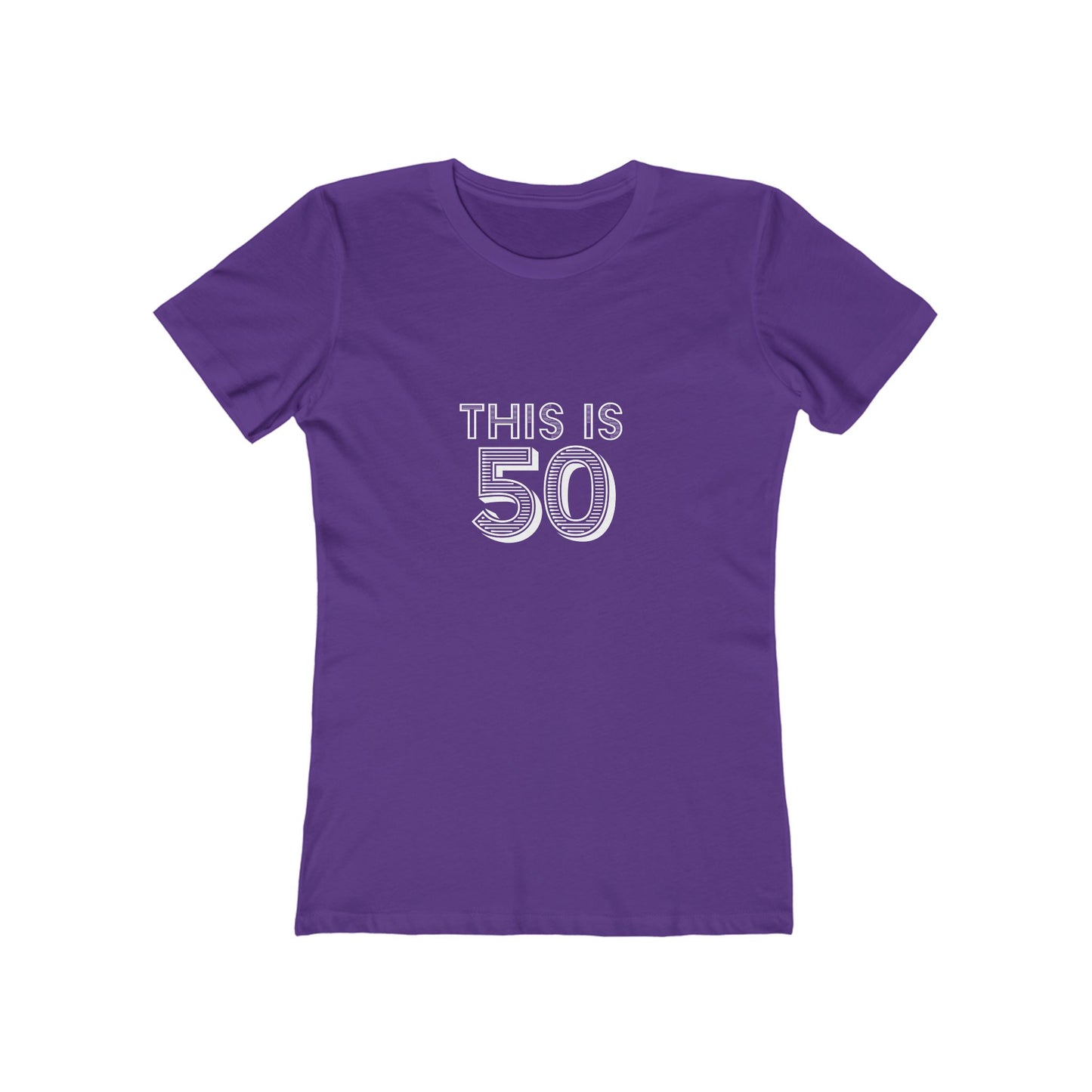 "This is 50" 100% Cotton Women's Fitted T-Shirt