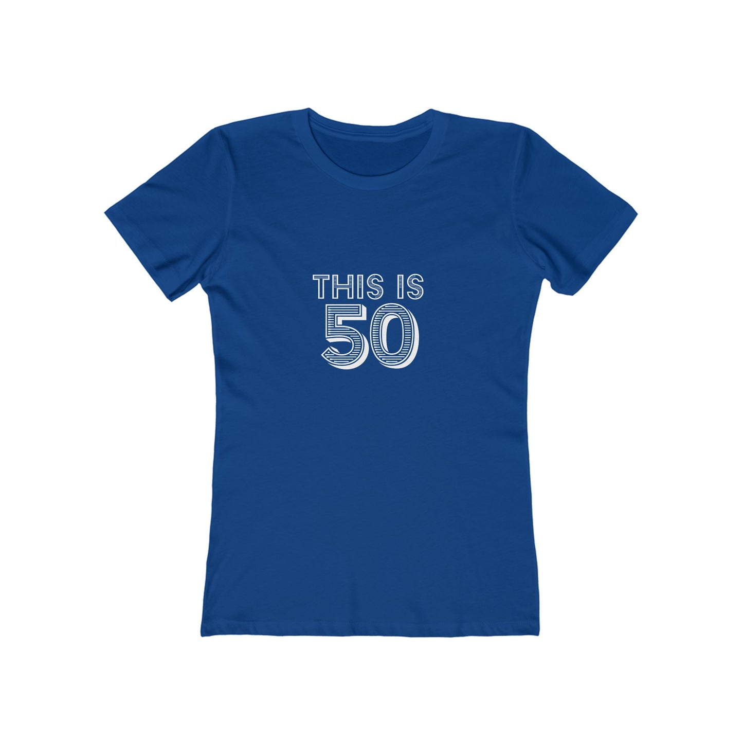 "This is 50" 100% Cotton Women's Fitted T-Shirt