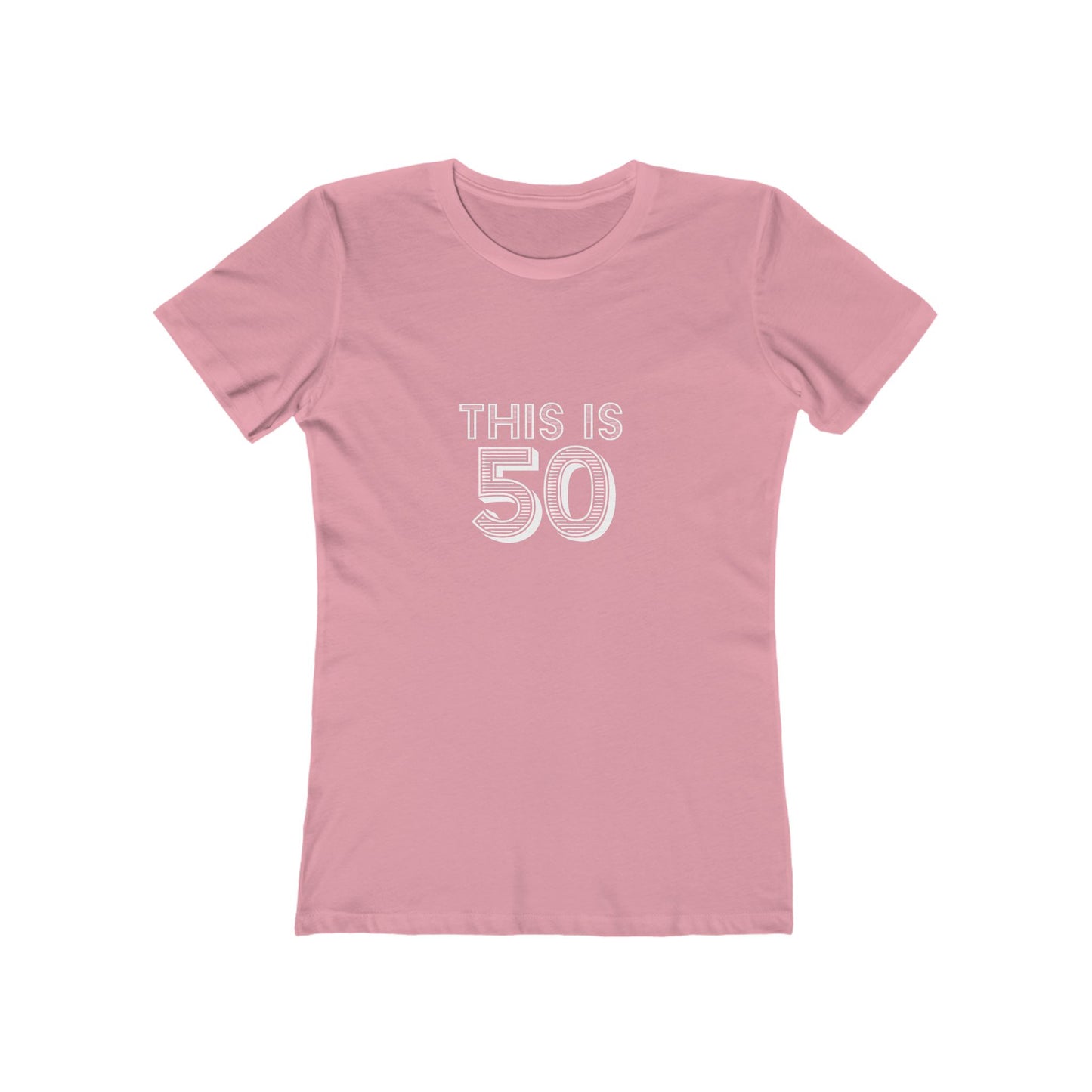 "This is 50" 100% Cotton Women's Fitted T-Shirt