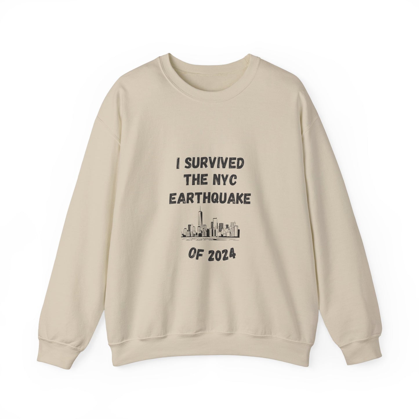 " I Survived The NYC Earthquake" Heavy Blend™ Crewneck Sweatshirt (Unisex)