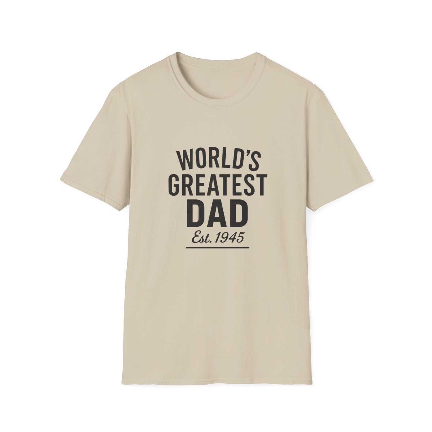 Vintage World's Greatest Dad Est 1945 Softstyle T-Shirt