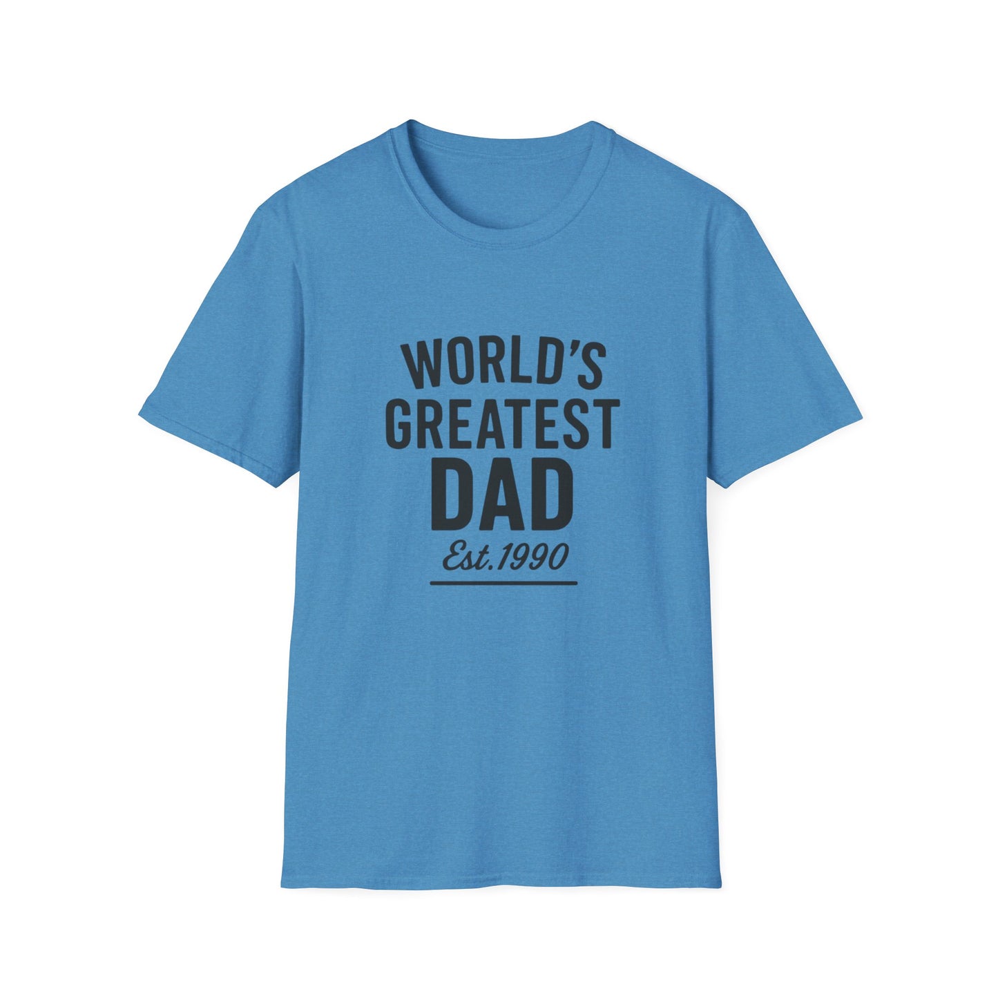 Vintage World's Greatest Dad Est 1990 Softstyle T-Shirt