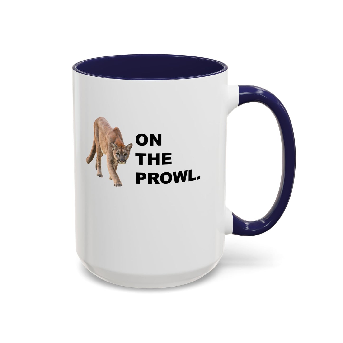 "On The Prowl" Accent Coffee Mug, 11 Oz and 15 Oz